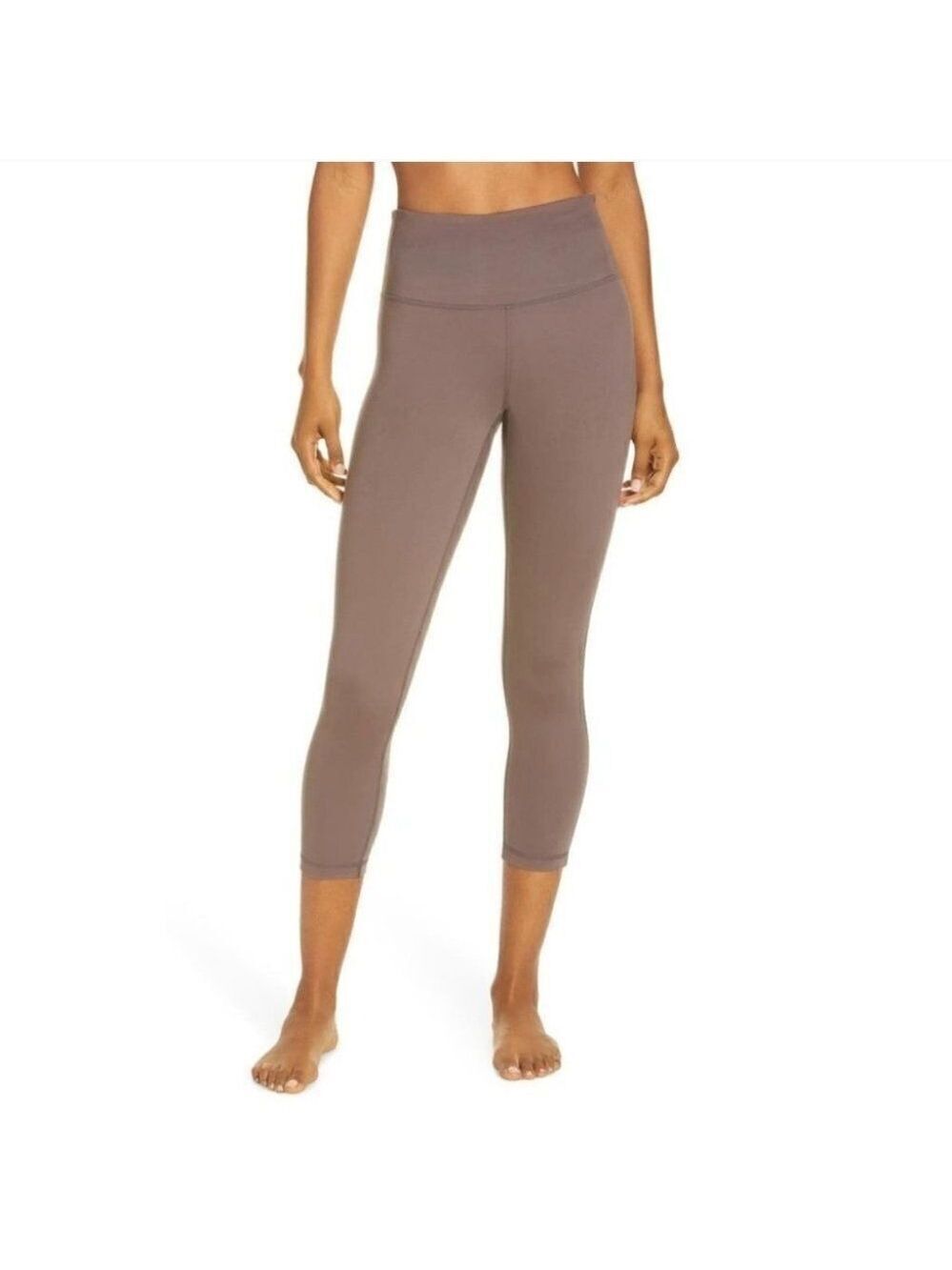 New Zella | Studio Lite High Waist Cropped Leggings in Grey Sparrow